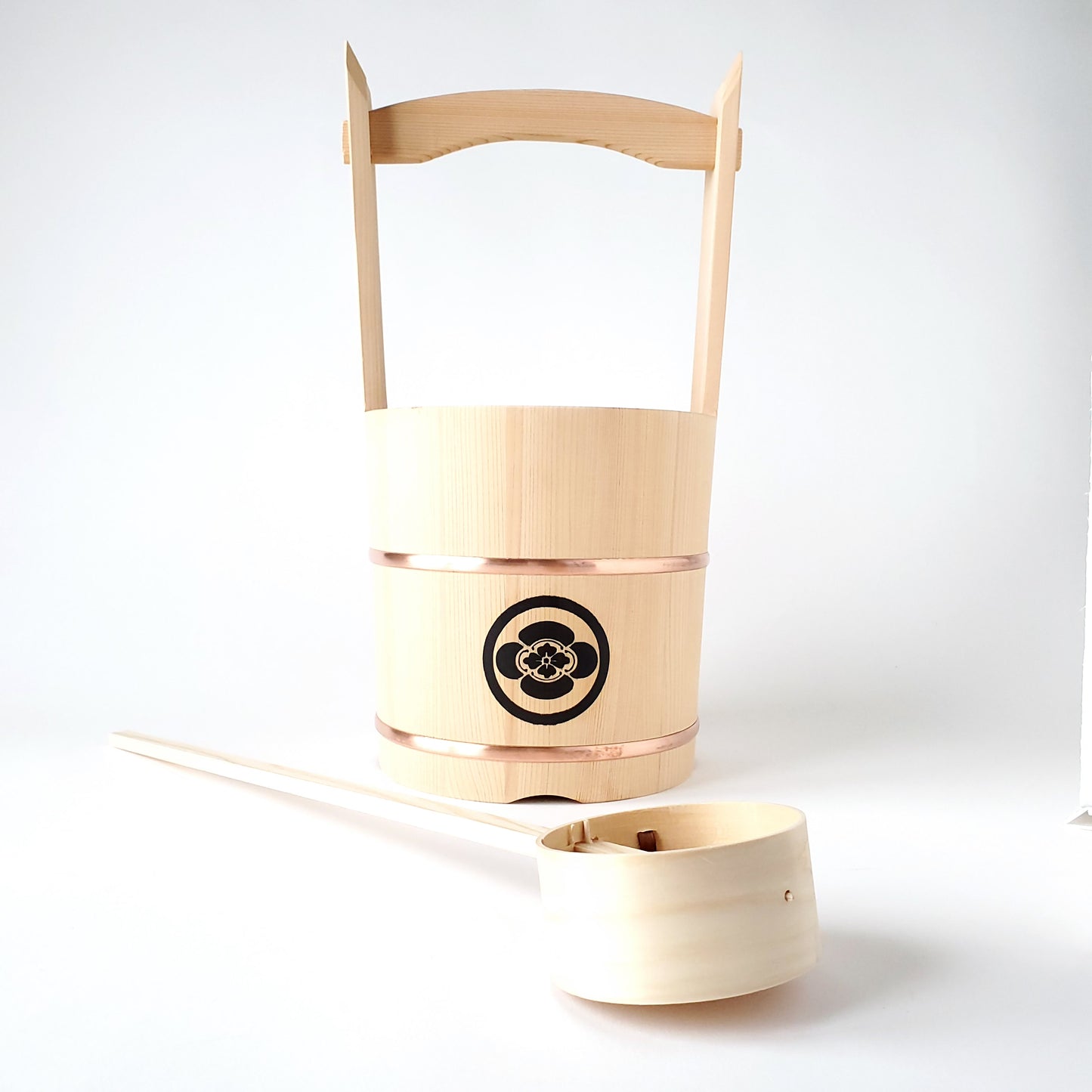 木製 手桶 柄杓 大 セット