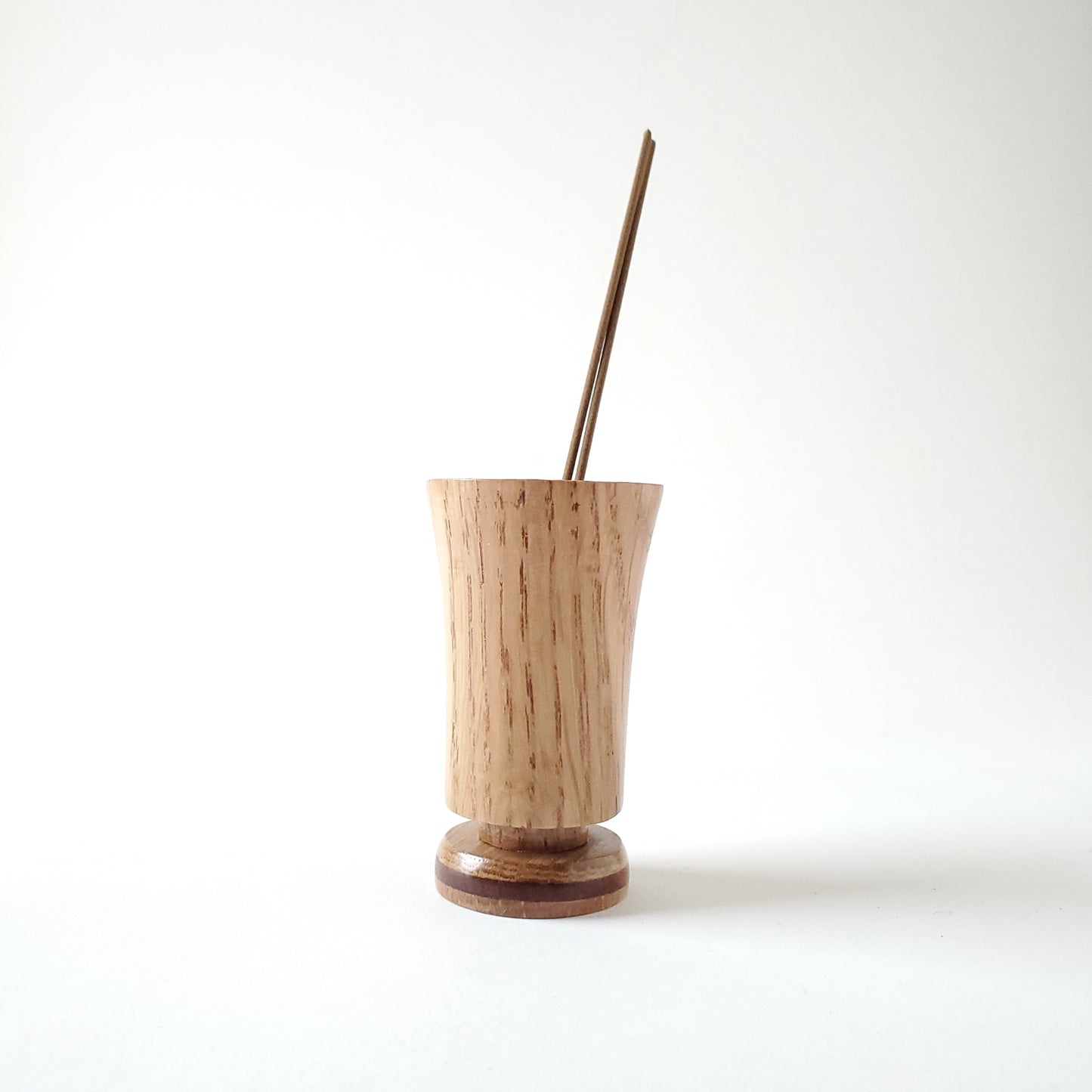 木製 ナラと花梨 線香差 ミニ 7.3cm