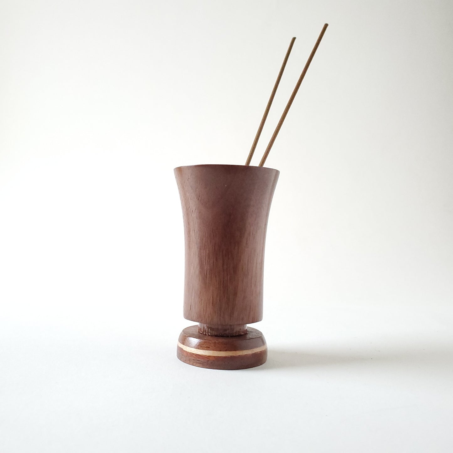 木製 ウォールナット 線香差 ミニ 7.3cm