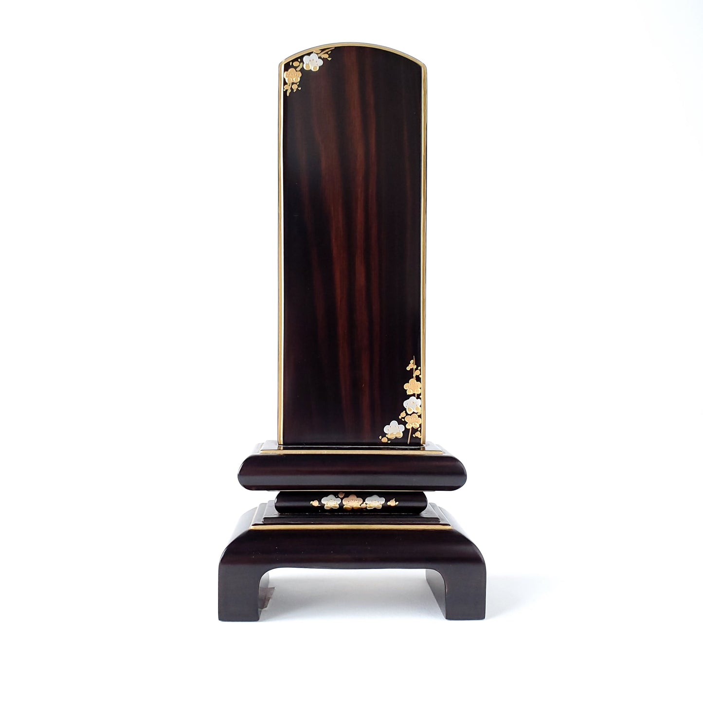 なごみ呂門 黒檀面粉 梅蒔絵入 4.5寸