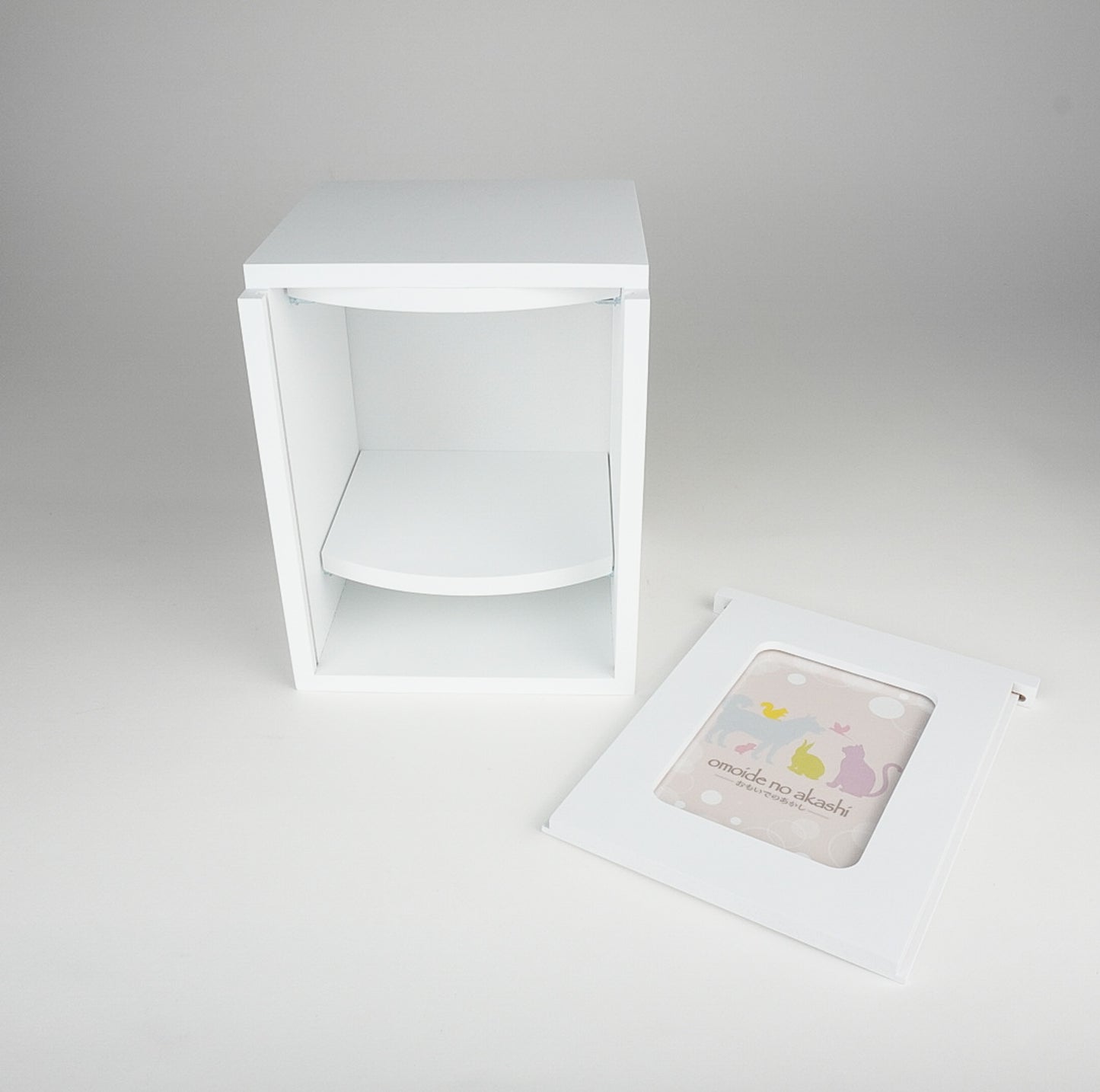 ペットちゃん ペット用仏壇 手元供養 メモリアルBOX ホワイト H19cm