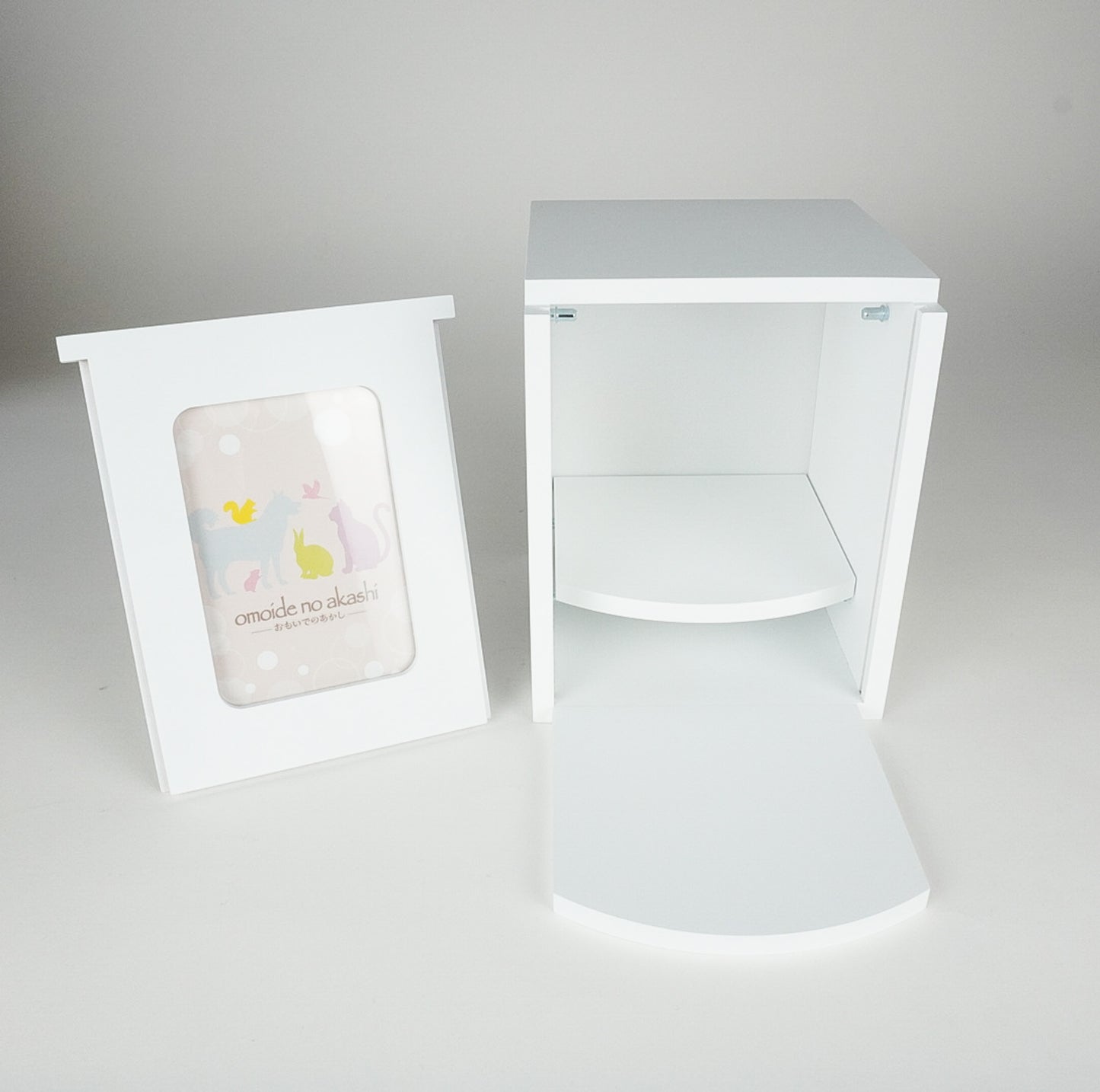ペットちゃん ペット用仏壇 手元供養 メモリアルBOX ホワイト H19cm