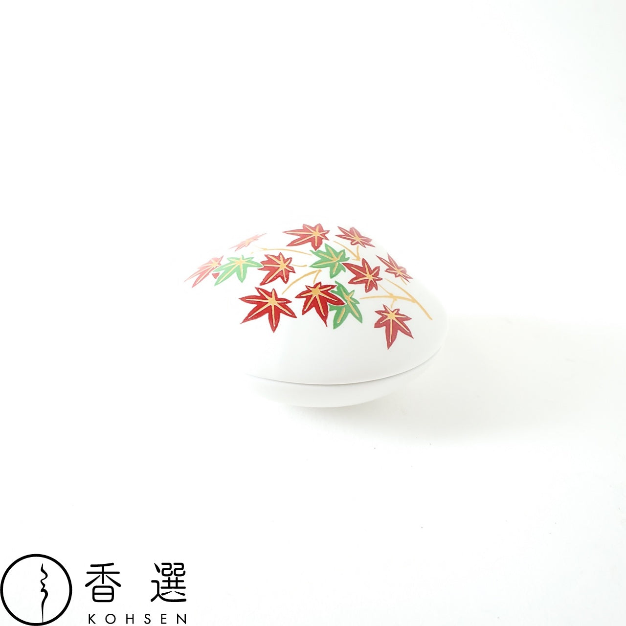 香彩堂 貝合わせ香皿 紅葉(白) お香 インセンス 香立 香立て