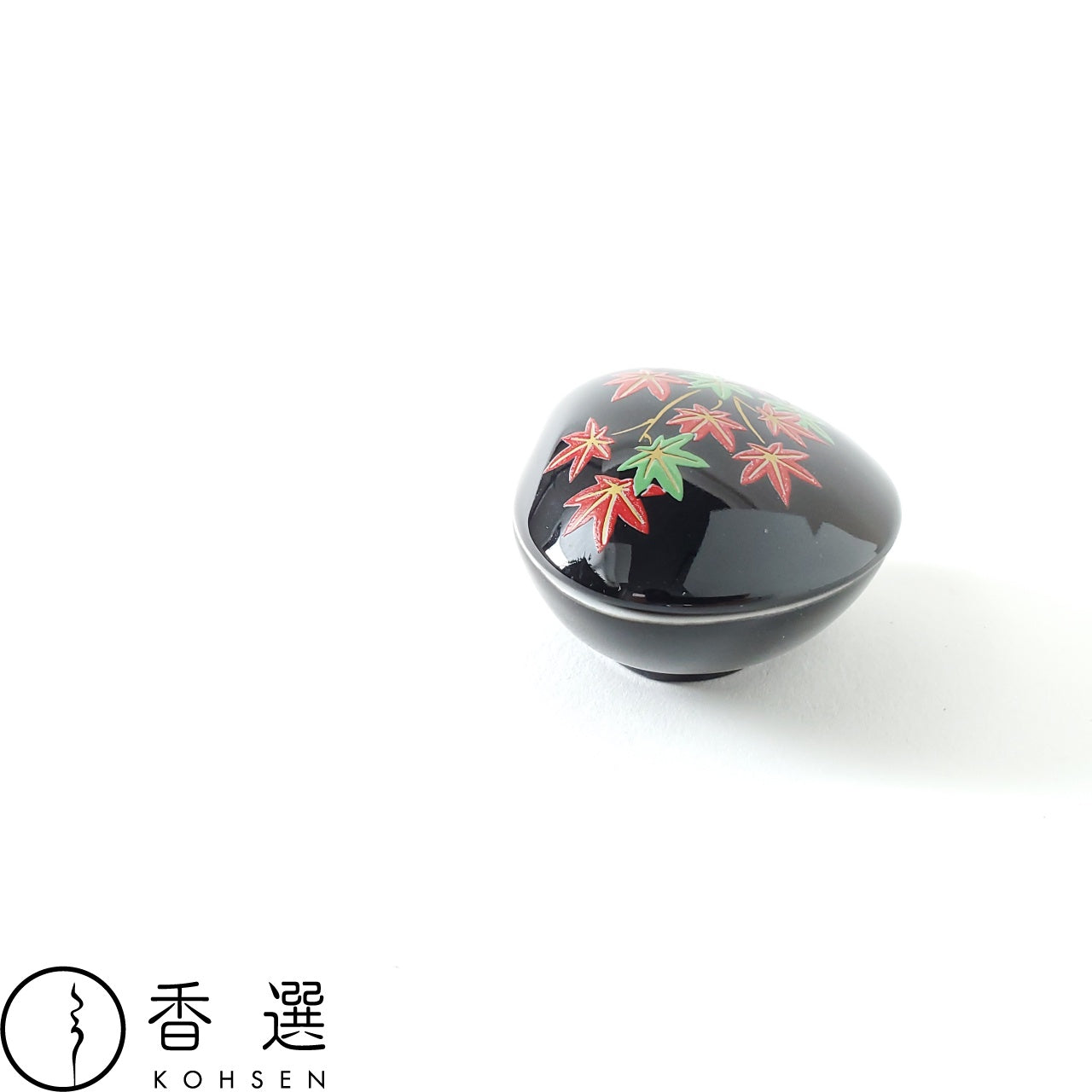 香彩堂 貝合わせ香皿 紅葉(黒) お香 インセンス 香立 香立て