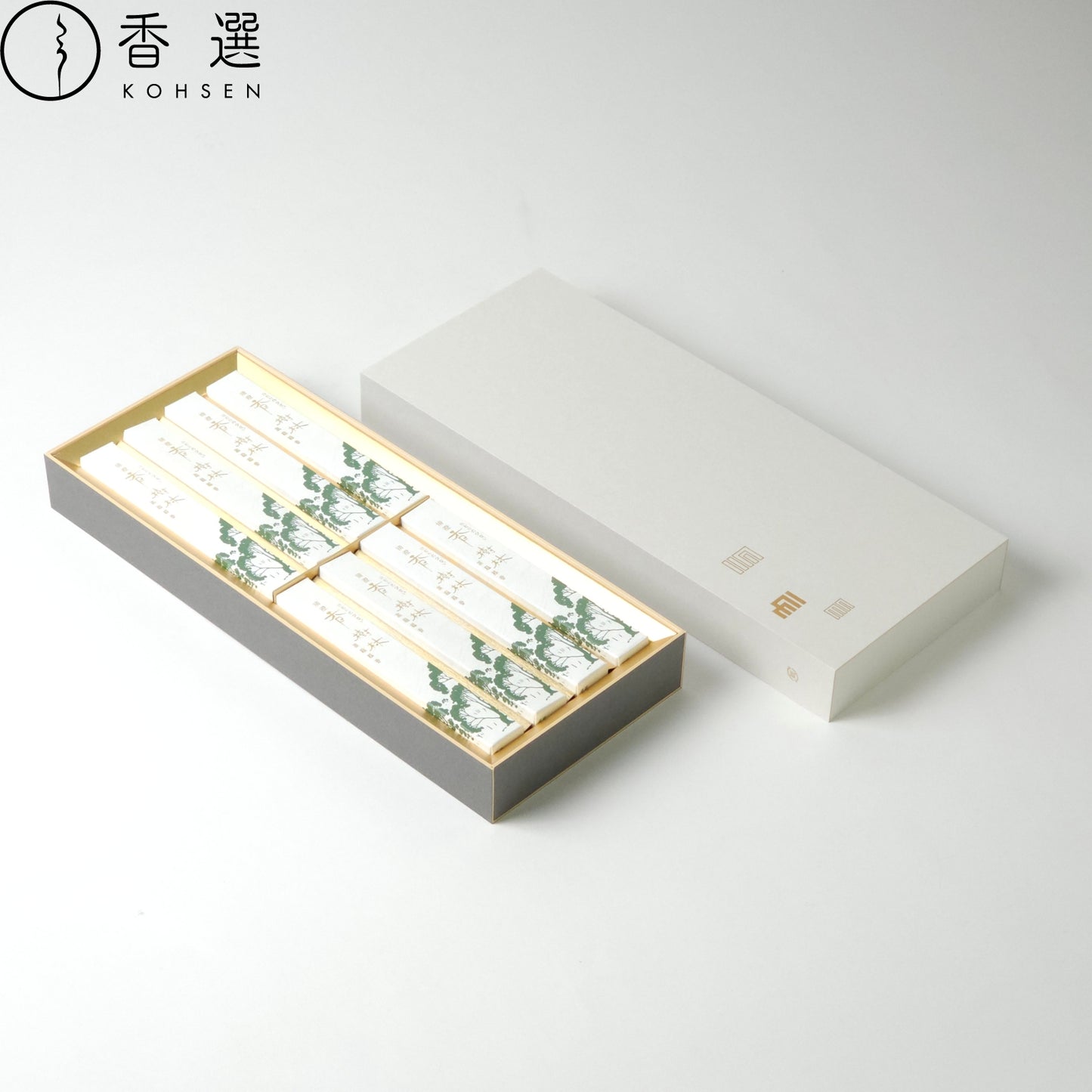 玉初堂のお線香 清澄香樹林 短寸8箱入 化粧紙箱