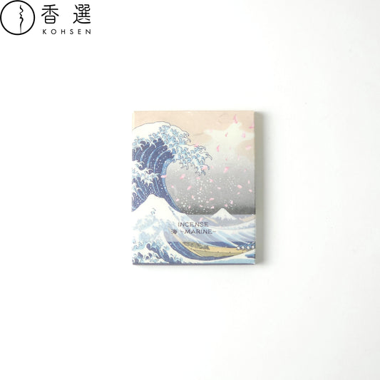 香彩堂 日本画インセンス 浮世絵 海 MARINE お香 スティック型