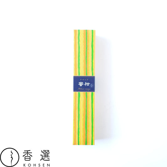 日本香堂 かゆらぎ 蜜柑 みかん mikan orange お香 お線香 インセンス スティック型 incense 日本製 アロマ メール便送料無料